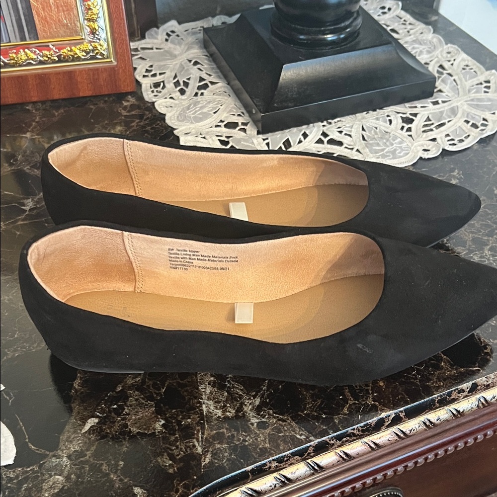 A NEW DAY Elegant Black Women's Flats 8W